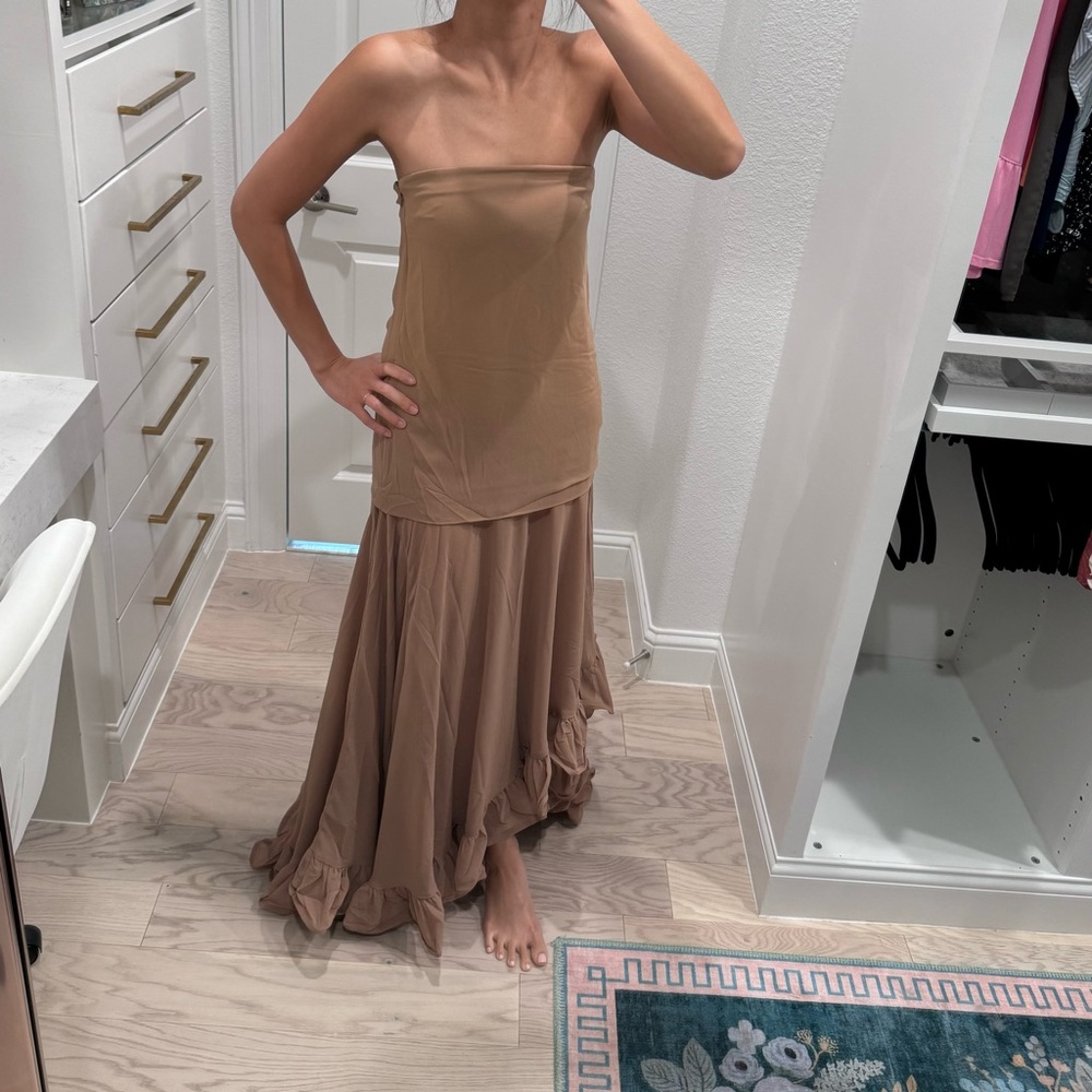 H&M VOLUMINOUS BANDEAU DRESS XS A/W 2024